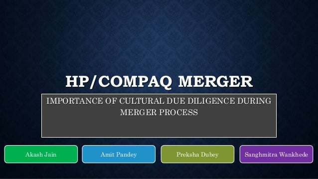 hewlett packard hp and compaq horizontal merger